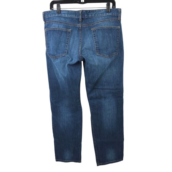 Lands End Canvas Boyfriend Fit Jeans Womens Size 31 Button Fly Medium Wash Denim - Picture 2 of 15